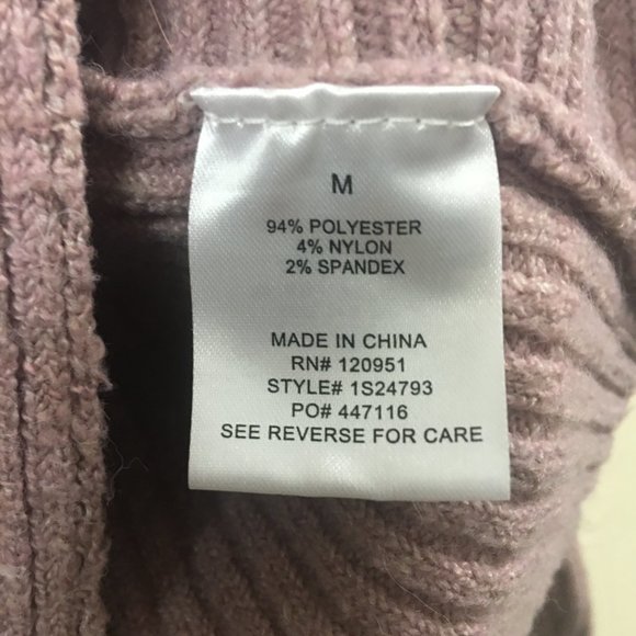 Pink Rose Cropped Sweater Womens M - Picture 5 of 6